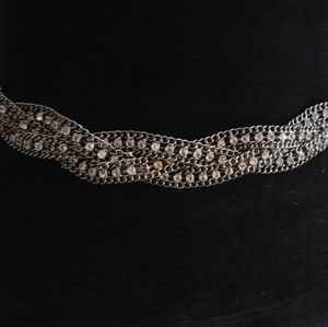 👚 Rimestone Belt  Vintage  Glam Fashion Black Size 27 inches long